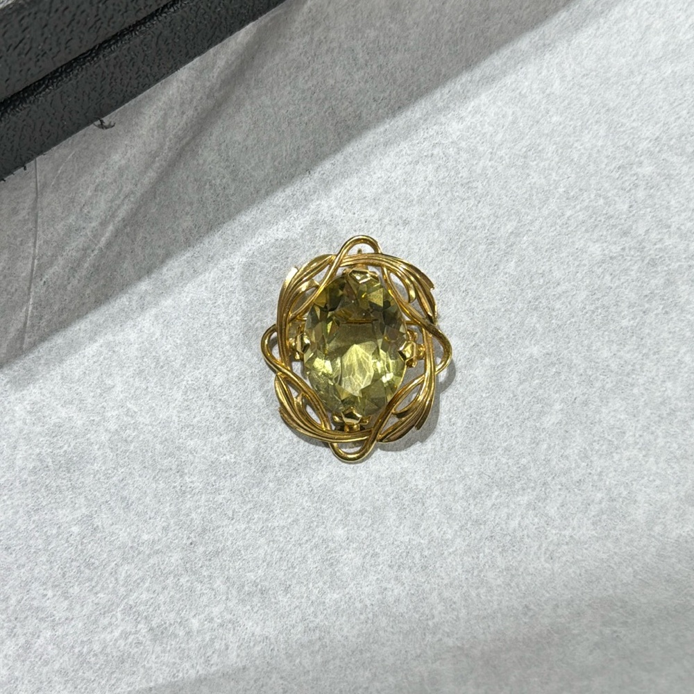 Gold neutral brooch